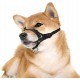 Lepark Nylon Muzzle for Small Medium Large Dogs Prevent Biting Barking Chewing Adjustable Loop (XL/Black)