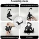 Lepark Nylon Muzzle for Small Medium Large Dogs Prevent Biting Barking Chewing Adjustable Loop (XL/Black)