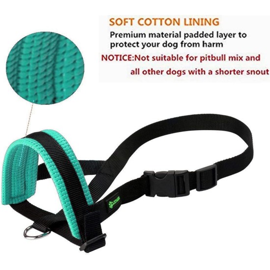 Lepark Nylon Muzzle for Small Medium Large Dogs Prevent Biting Barking Chewing Adjustable Loop (XL/Black) Lepark Nylon Muzzle for Small Medium Large Dogs Prevent Biting Barking Chewing Adjustable Loop (XL/Black)