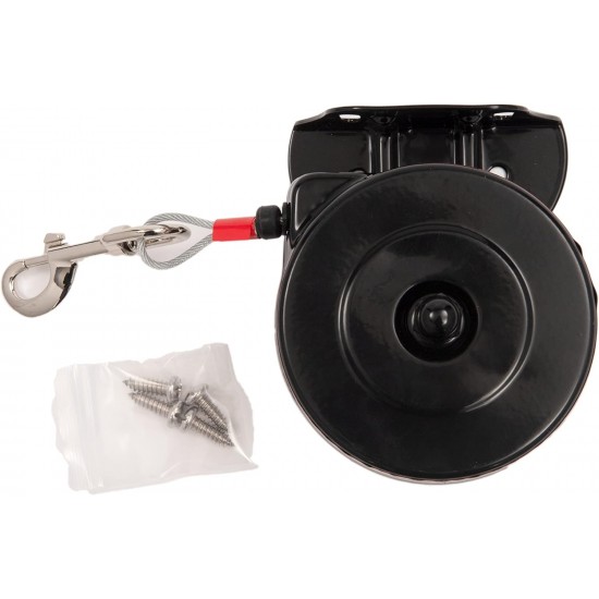 Lixit Animal Care Bracket Mount Retractable Tie Out Reel, Large Lixit Animal Care Bracket Mount Retractable Tie Out Reel, Large