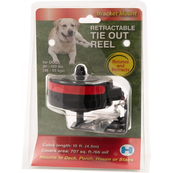 Lixit Animal Care Bracket Mount Retractable Tie Out Reel, Large Lixit Animal Care Bracket Mount Retractable Tie Out Reel, Large