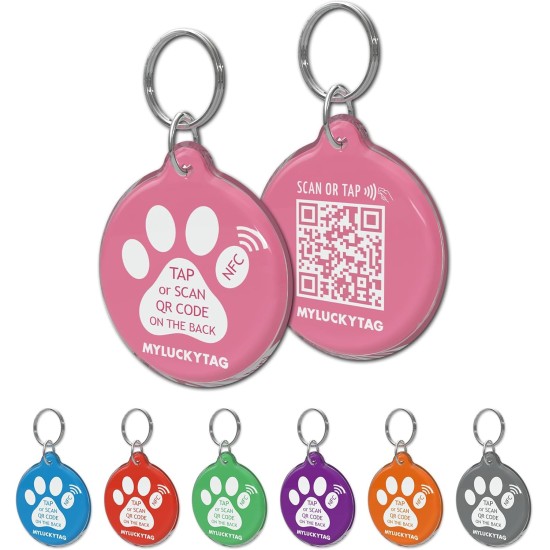 MYLUCKYTAG NFC & QR Code Smart Pet ID Tag Personalised Dog Cat Tag, Online Pet Profile, Pet Location Alert Email, Digital Pet Tag, Quiet Pet Tag, Durable Pet ID, Dog Collar Tag MYLUCKYTAG NFC & QR Code Smart Pet ID Tag Personalised Dog Cat Tag, Online Pet Profile, Pet Location Alert Email, Digital Pet Tag, Quiet Pet Tag, Durable Pet ID, Dog Collar Tag