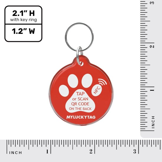 MYLUCKYTAG NFC & QR Code Smart Pet ID Tag Personalised Dog Cat Tag, Online Pet Profile, Pet Location Alert Email, Digital Pet Tag, Quiet Pet Tag, Durable Pet ID, Dog Collar Tag MYLUCKYTAG NFC & QR Code Smart Pet ID Tag Personalised Dog Cat Tag, Online Pet Profile, Pet Location Alert Email, Digital Pet Tag, Quiet Pet Tag, Durable Pet ID, Dog Collar Tag