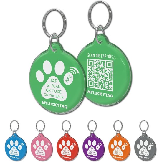 MYLUCKYTAG NFC & QR Code Smart Pet ID Tag Personalised Dog Cat Tag, Online Pet Profile, Pet Location Alert Email, Digital Pet Tag, Quiet Pet Tag, Durable Pet ID, Dog Collar Tag MYLUCKYTAG NFC & QR Code Smart Pet ID Tag Personalised Dog Cat Tag, Online Pet Profile, Pet Location Alert Email, Digital Pet Tag, Quiet Pet Tag, Durable Pet ID, Dog Collar Tag