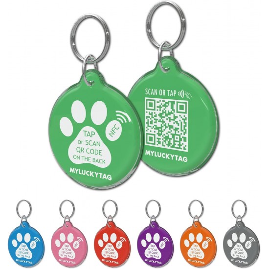 MYLUCKYTAG NFC & QR Code Smart Pet ID Tag Personalised Dog Cat Tag, Online Pet Profile, Pet Location Alert Email, Digital Pet Tag, Quiet Pet Tag, Durable Pet ID, Dog Collar Tag MYLUCKYTAG NFC & QR Code Smart Pet ID Tag Personalised Dog Cat Tag, Online Pet Profile, Pet Location Alert Email, Digital Pet Tag, Quiet Pet Tag, Durable Pet ID, Dog Collar Tag