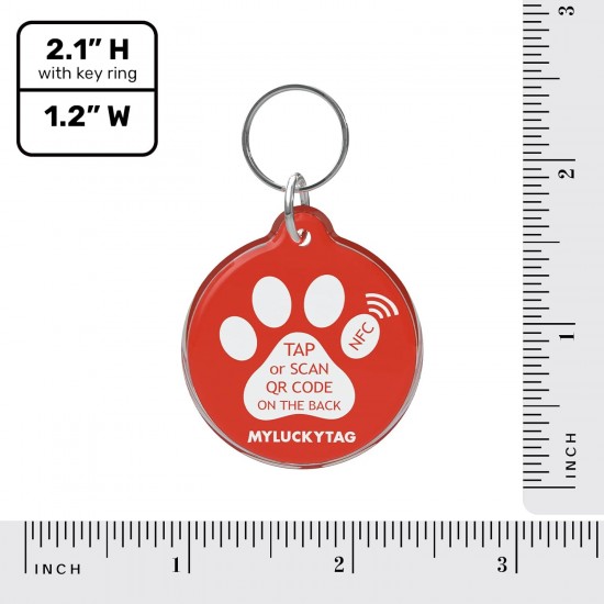 MYLUCKYTAG NFC & QR Code Smart Pet ID Tag Personalised Dog Cat Tag, Online Pet Profile, Pet Location Alert Email, Digital Pet Tag, Quiet Pet Tag, Durable Pet ID, Dog Collar Tag MYLUCKYTAG NFC & QR Code Smart Pet ID Tag Personalised Dog Cat Tag, Online Pet Profile, Pet Location Alert Email, Digital Pet Tag, Quiet Pet Tag, Durable Pet ID, Dog Collar Tag