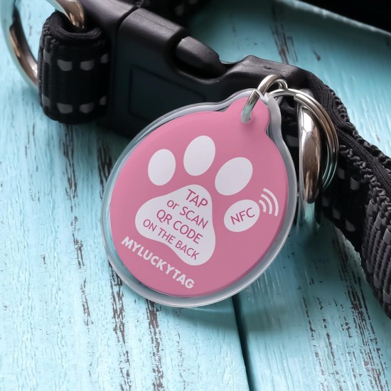 MYLUCKYTAG NFC & QR Code Smart Pet ID Tag Personalised Dog Cat Tag, Online Pet Profile, Pet Location Alert Email, Digital Pet Tag, Quiet Pet Tag, Durable Pet ID, Dog Collar Tag MYLUCKYTAG NFC & QR Code Smart Pet ID Tag Personalised Dog Cat Tag, Online Pet Profile, Pet Location Alert Email, Digital Pet Tag, Quiet Pet Tag, Durable Pet ID, Dog Collar Tag