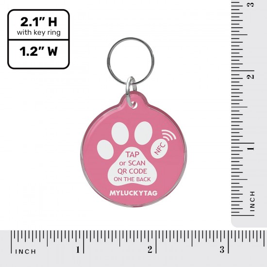 MYLUCKYTAG NFC & QR Code Smart Pet ID Tag Personalised Dog Cat Tag, Online Pet Profile, Pet Location Alert Email, Digital Pet Tag, Quiet Pet Tag, Durable Pet ID, Dog Collar Tag MYLUCKYTAG NFC & QR Code Smart Pet ID Tag Personalised Dog Cat Tag, Online Pet Profile, Pet Location Alert Email, Digital Pet Tag, Quiet Pet Tag, Durable Pet ID, Dog Collar Tag