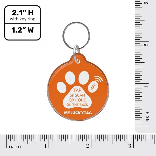 MYLUCKYTAG NFC & QR Code Smart Pet ID Tag Personalised Dog Cat Tag, Online Pet Profile, Pet Location Alert Email, Digital Pet Tag, Quiet Pet Tag, Durable Pet ID, Dog Collar Tag MYLUCKYTAG NFC & QR Code Smart Pet ID Tag Personalised Dog Cat Tag, Online Pet Profile, Pet Location Alert Email, Digital Pet Tag, Quiet Pet Tag, Durable Pet ID, Dog Collar Tag