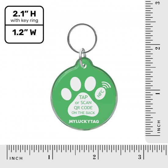 MYLUCKYTAG NFC & QR Code Smart Pet ID Tag Personalised Dog Cat Tag, Online Pet Profile, Pet Location Alert Email, Digital Pet Tag, Quiet Pet Tag, Durable Pet ID, Dog Collar Tag MYLUCKYTAG NFC & QR Code Smart Pet ID Tag Personalised Dog Cat Tag, Online Pet Profile, Pet Location Alert Email, Digital Pet Tag, Quiet Pet Tag, Durable Pet ID, Dog Collar Tag