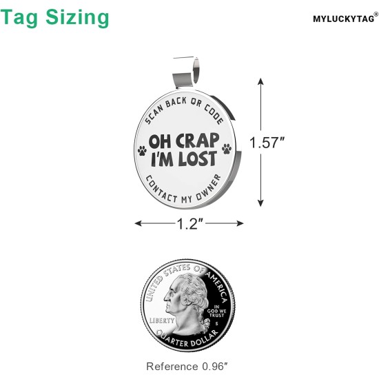MYLUCKYTAG QR Code Pet ID Tags Dog Tags - Online Pet Profile - Scan QR Receive Instant Pet Location Alert Email MYLUCKYTAG QR Code Pet ID Tags Dog Tags - Online Pet Profile - Scan QR Receive Instant Pet Location Alert Email