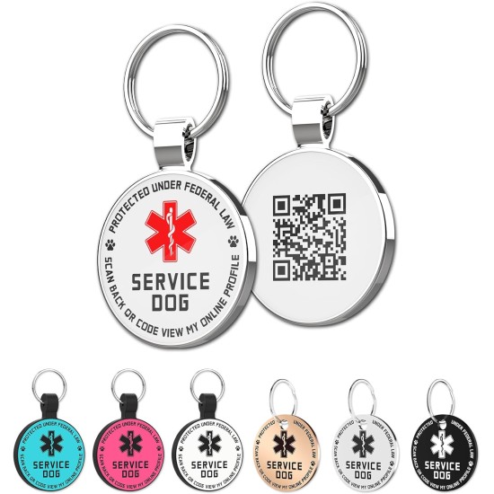 MYLUCKYTAG QR Code Service Dog Tag - Pet Online Profile - Scan QR Receive Instant Pet Location Alert Email MYLUCKYTAG QR Code Service Dog Tag - Pet Online Profile - Scan QR Receive Instant Pet Location Alert Email
