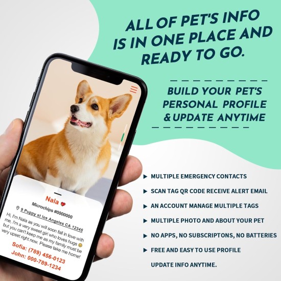 MYLUCKYTAG Quiet Silicone QR Code Pet ID Tags Dog Tags - Pet Online Profile - Scan QR Get Instant Pet Location Alert Email MYLUCKYTAG Quiet Silicone QR Code Pet ID Tags Dog Tags - Pet Online Profile - Scan QR Get Instant Pet Location Alert Email
