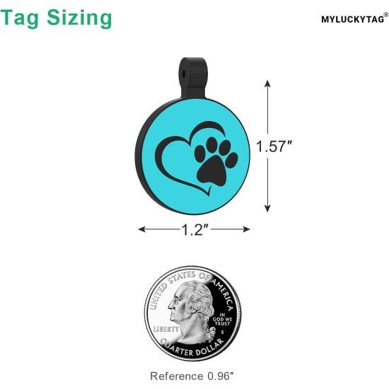 MYLUCKYTAG Quiet Silicone QR Code Pet ID Tags Dog Tags - Pet Online Profile - Scan QR Get Instant Pet Location Alert Email MYLUCKYTAG Quiet Silicone QR Code Pet ID Tags Dog Tags - Pet Online Profile - Scan QR Get Instant Pet Location Alert Email