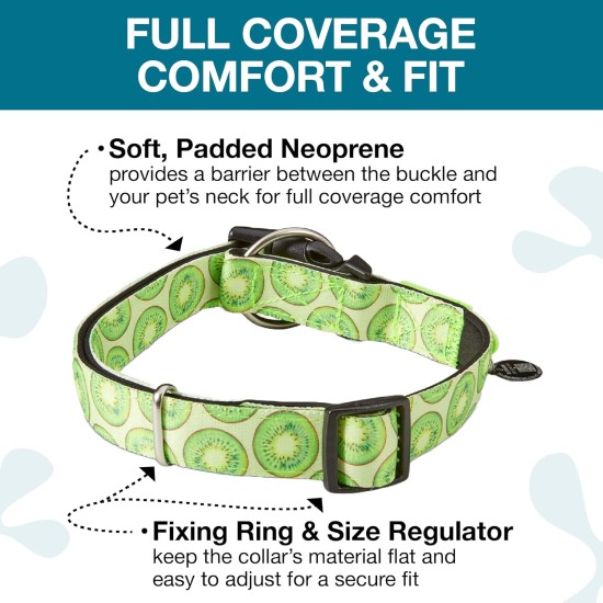 Max & Molly Dog Collar with Safety QR Code, Dog Tag, Soft Adjustable and Waterproof Cute Summer Theme Design for Girls Boys Dogs and Puppies, Large, Kiwi Green Max & Molly Dog Collar with Safety QR Code, Dog Tag, Soft Adjustable and Waterproof Cute Summer Theme Design for Girls Boys Dogs and Puppies, Large, Kiwi Green