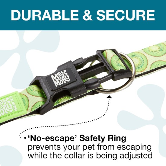 Max & Molly Dog Collar with Safety QR Code, Dog Tag, Soft Adjustable and Waterproof Cute Summer Theme Design for Girls Boys Dogs and Puppies, Large, Kiwi Green Max & Molly Dog Collar with Safety QR Code, Dog Tag, Soft Adjustable and Waterproof Cute Summer Theme Design for Girls Boys Dogs and Puppies, Large, Kiwi Green