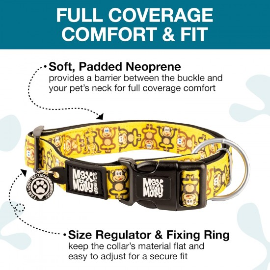 Max & Molly Urban Pets Soft Padded Neoprene Dog Collar with Smart ID Gotcha! QR Pet Safety Tag, Durable, Waterproof, Odourless, Machine Washable, Collar for Dogs Max & Molly Urban Pets Soft Padded Neoprene Dog Collar with Smart ID Gotcha! QR Pet Safety Tag, Durable, Waterproof, Odourless, Machine Washable, Collar for Dogs