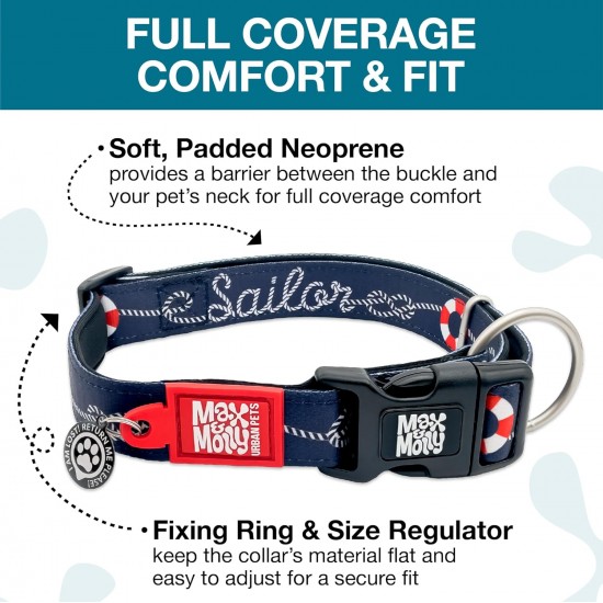 Max & Molly Urban Pets Soft Padded Neoprene Dog Collar with Smart ID Gotcha! QR Pet Safety Tag, Durable, Waterproof, Odourless, Machine Washable, Collar for Dogs Max & Molly Urban Pets Soft Padded Neoprene Dog Collar with Smart ID Gotcha! QR Pet Safety Tag, Durable, Waterproof, Odourless, Machine Washable, Collar for Dogs