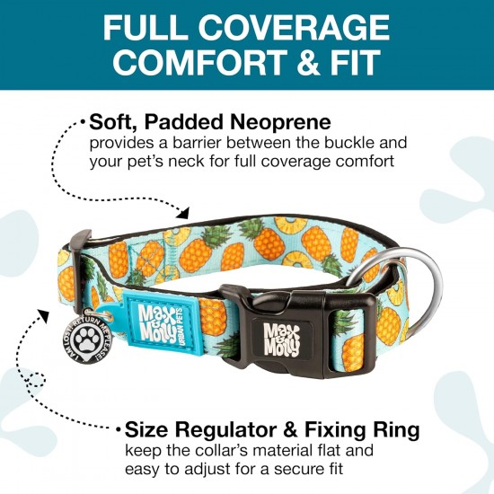 Max & Molly Urban Pets Soft Padded Neoprene Dog Collar with Smart ID Gotcha! QR Pet Safety Tag, Durable, Waterproof, Odourless, Machine Washable, Collar for Dogs Max & Molly Urban Pets Soft Padded Neoprene Dog Collar with Smart ID Gotcha! QR Pet Safety Tag, Durable, Waterproof, Odourless, Machine Washable, Collar for Dogs