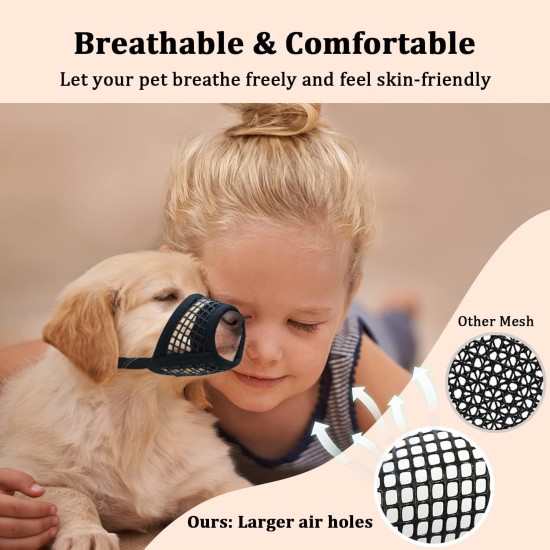 Mayerzon Hund Maulkorb, Soft Mesh Maulkörbe für kleine mittlere große Hunde Chihuahua Pudel Husky Labrador Retriever, atmungsaktiv Hund Maulkorb für Beißen Kauen Grooming, erlauben Hecheln Trinken. XS Mayerzon Hund Maulkorb, Soft Mesh Maulkörbe für kleine mittlere große Hunde Chihuahua Pudel Husky Labrador Retriever, atmungsaktiv Hund Maulkorb für Beißen Kauen Grooming, erlauben Hecheln Trinken. XS