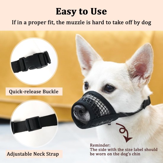 Mayerzon Hund Maulkorb, Soft Mesh Maulkörbe für kleine mittlere große Hunde Chihuahua Pudel Husky Labrador Retriever, atmungsaktiv Hund Maulkorb für Beißen Kauen Grooming, erlauben Hecheln Trinken. XS Mayerzon Hund Maulkorb, Soft Mesh Maulkörbe für kleine mittlere große Hunde Chihuahua Pudel Husky Labrador Retriever, atmungsaktiv Hund Maulkorb für Beißen Kauen Grooming, erlauben Hecheln Trinken. XS