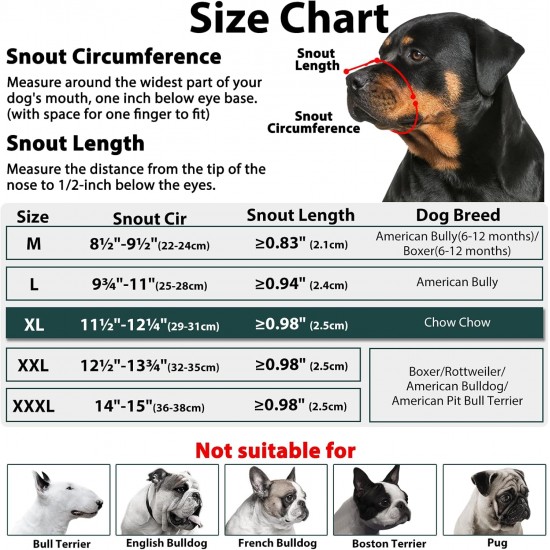 Mayerzon Pitbull Muzzle, Soft Dog Muzzle Anti-slip Strap for American Bull Bulldog Boxer Rottweiler Fabric Mouth Guard for Medium Large Short Snout Anti Biting Chewing Mayerzon Pitbull Muzzle, Soft Dog Muzzle Anti-slip Strap for American Bull Bulldog Boxer Rottweiler Fabric Mouth Guard for Medium Large Short Snout Anti Biting Chewing