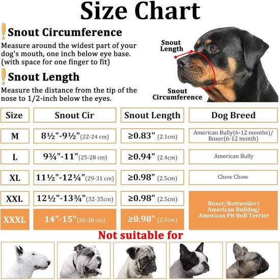Mayerzon Pitbull Muzzle, Soft Muzzle for American Bully Bulldog Boxer Rottweiler, Anti Biting Chewing Fight Muzzle for Grooming, Fabric Muzzle for Medium Large Short Snout Dog Mayerzon Pitbull Muzzle, Soft Muzzle for American Bully Bulldog Boxer Rottweiler, Anti Biting Chewing Fight Muzzle for Grooming, Fabric Muzzle for Medium Large Short Snout Dog
