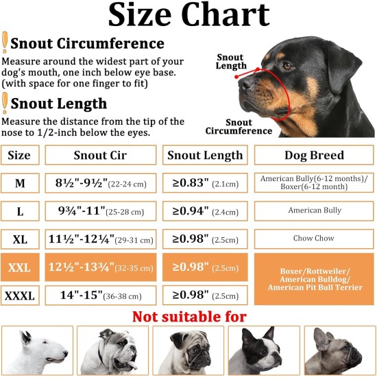 Mayerzon Pitbull Muzzle, Soft Muzzle for American Bully Bulldog Boxer Rottweiler, Anti Biting Chewing Fight Muzzle for Grooming, Fabric Muzzle for Medium Large Short Snout Dog Mayerzon Pitbull Muzzle, Soft Muzzle for American Bully Bulldog Boxer Rottweiler, Anti Biting Chewing Fight Muzzle for Grooming, Fabric Muzzle for Medium Large Short Snout Dog