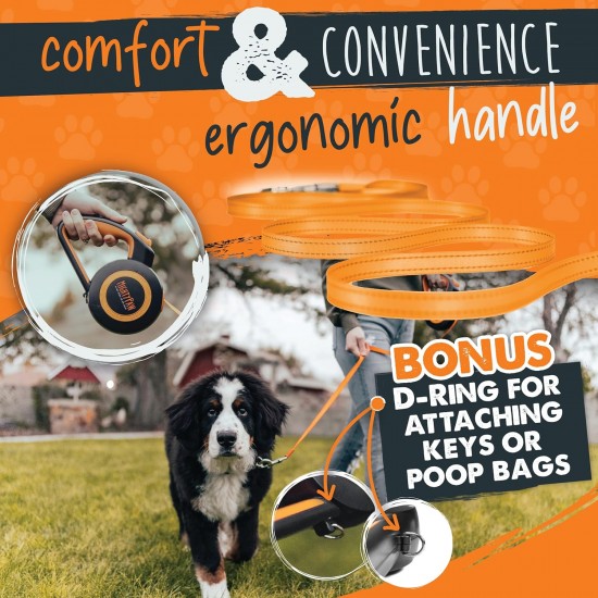 Mighty Paw Retractable Lead with Built-in Poop Bag Holder, 16" Retractable Dog Leash for Small Dogs, Medium Breeds and Large Pets, with Tape for Quick Control Mighty Paw Retractable Lead with Built-in Poop Bag Holder, 16" Retractable Dog Leash for Small Dogs, Medium Breeds and Large Pets, with Tape for Quick Control