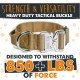 Mighty Paw Tactical Dog Collar - Durable with Metal Buckle and Control Handle - Weatherproof Polyester Material - Sturdy Metal Dog Collars - Dog Collar for All Dog Breeds -