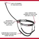 Mikki Training Anti-Pull Harness with Reflective Collar, Black, Large Mikki Training Anti-Pull Harness with Reflective Collar, Black, Large