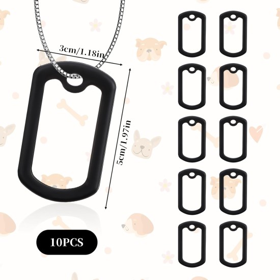 Military Dog Tag Silencer Silicone Muffler Kit for Pet Tags Black Low Noise ID Dog Collar Tags Case Cover Noise Reducing Army Rubber Protection Military Dog Tag Silencer Silicone Muffler Kit for Pet Tags Black Low Noise ID Dog Collar Tags Case Cover Noise Reducing Army Rubber Protection