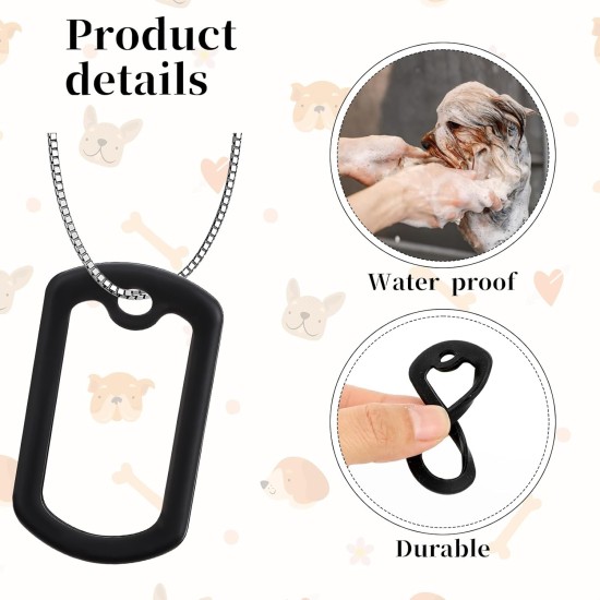 Military Dog Tag Silencer Silicone Muffler Kit for Pet Tags Black Low Noise ID Dog Collar Tags Case Cover Noise Reducing Army Rubber Protection Military Dog Tag Silencer Silicone Muffler Kit for Pet Tags Black Low Noise ID Dog Collar Tags Case Cover Noise Reducing Army Rubber Protection
