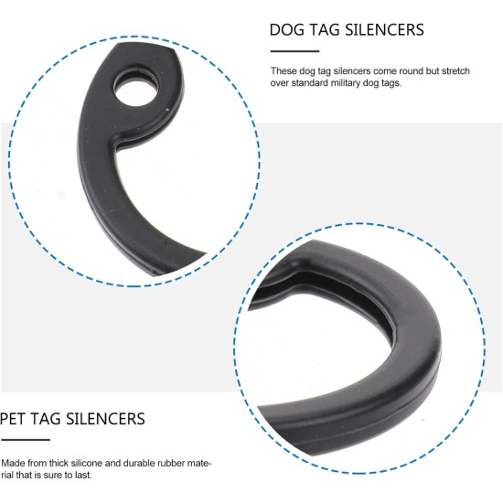 Mipcase Pack of 12 Pet Tags Tag Dog Tag Dog Tag Silicone Dog Tag Pet Tag Label Rubber Band Protection Black Mipcase Pack of 12 Pet Tags Tag Dog Tag Dog Tag Silicone Dog Tag Pet Tag Label Rubber Band Protection Black