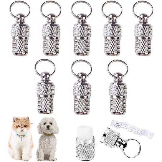 Mlczwt Pack of 8 Anti Lost Pet ID Tag, Dog Tag, Animal Identification, Collar Pendant, Silver Mlczwt Pack of 8 Anti Lost Pet ID Tag, Dog Tag, Animal Identification, Collar Pendant, Silver