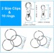 Molain 4 Pack Dog Tag Clips with 10 Pieces Dog Tag Rings Durable Dog Tags with Rings for Dogs and Cats Collar Harnesses Molain 4 Pack Dog Tag Clips with 10 Pieces Dog Tag Rings Durable Dog Tags with Rings for Dogs and Cats Collar Harnesses