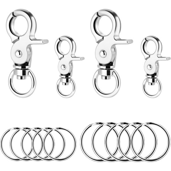 Molain 4 Pack Dog Tag Clips with 10 Pieces Dog Tag Rings Durable Dog Tags with Rings for Dogs and Cats Collar Harnesses Molain 4 Pack Dog Tag Clips with 10 Pieces Dog Tag Rings Durable Dog Tags with Rings for Dogs and Cats Collar Harnesses