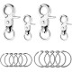 Molain 4 Pack Dog Tag Clips with 10 Pieces Dog Tag Rings Durable Dog Tags with Rings for Dogs and Cats Collar Harnesses Molain 4 Pack Dog Tag Clips with 10 Pieces Dog Tag Rings Durable Dog Tags with Rings for Dogs and Cats Collar Harnesses