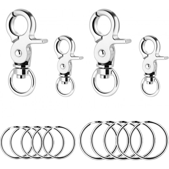 Molain 4 Pack Dog Tag Clips with 10 Pieces Dog Tag Rings Durable Dog Tags with Rings for Dogs and Cats Collar Harnesses Molain 4 Pack Dog Tag Clips with 10 Pieces Dog Tag Rings Durable Dog Tags with Rings for Dogs and Cats Collar Harnesses
