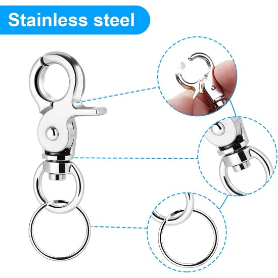 Molain 4 Pack Dog Tag Clips with 10 Pieces Dog Tag Rings Durable Dog Tags with Rings for Dogs and Cats Collar Harnesses Molain 4 Pack Dog Tag Clips with 10 Pieces Dog Tag Rings Durable Dog Tags with Rings for Dogs and Cats Collar Harnesses