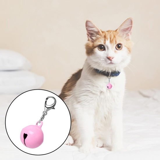 Molain Cat Dog Collar Jingle Bell, Colourful Pet Bells with Clasps, Pet Collar Accessories, Festival Party DIY Craft Decoration Molain Cat Dog Collar Jingle Bell, Colourful Pet Bells with Clasps, Pet Collar Accessories, Festival Party DIY Craft Decoration