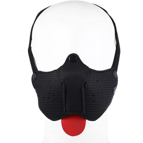 Neoprene Puppy Face Muzzle Dog Mask Play Hood Black Neoprene Puppy Face Muzzle Dog Mask Play Hood Black