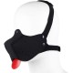 Neoprene Puppy Face Muzzle Dog Mask Play Hood Black Neoprene Puppy Face Muzzle Dog Mask Play Hood Black