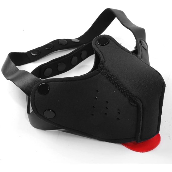 Neoprene Puppy Face Muzzle Dog Mask Play Hood Black Neoprene Puppy Face Muzzle Dog Mask Play Hood Black