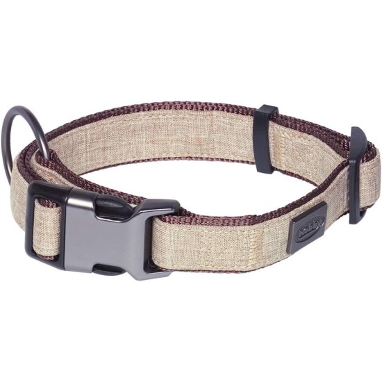 Nobby Linen Deluxe Dog Collar Length 23-30 cm Width 16 mm Black / Grey Nobby Linen Deluxe Dog Collar Length 23-30 cm Width 16 mm Black / Grey