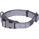 Nobby Linen Deluxe Dog Collar Length 23-30 cm Width 16 mm Black / Grey
