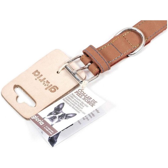 Nubuck Leather Dog Collar, Adjustable D-shaped Ring, 250g, 35cm to 70cm, Unisex, All Breeds, Blue Nubuck Leather Dog Collar, Adjustable D-shaped Ring, 250g, 35cm to 70cm, Unisex, All Breeds, Blue