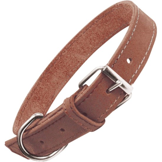 Nubuck Leather Dog Collar, Adjustable D-shaped Ring, 250g, 35cm to 70cm, Unisex, All Breeds, Blue Nubuck Leather Dog Collar, Adjustable D-shaped Ring, 250g, 35cm to 70cm, Unisex, All Breeds, Blue