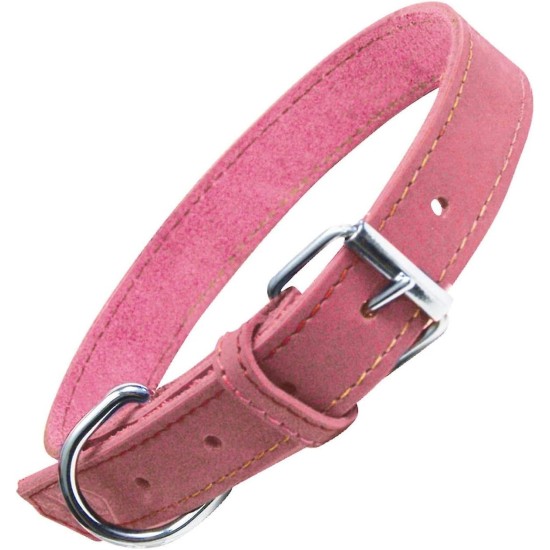 Nubuck Leather Dog Collar, Adjustable D-shaped Ring, 250g, 35cm to 70cm, Unisex, All Breeds, Blue Nubuck Leather Dog Collar, Adjustable D-shaped Ring, 250g, 35cm to 70cm, Unisex, All Breeds, Blue