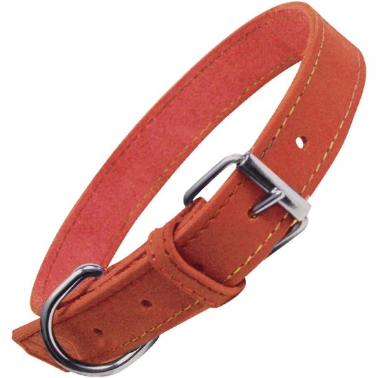 Nubuck Leather Dog Collar, Adjustable D-shaped Ring, 250g, 35cm to 70cm, Unisex, All Breeds, Blue Nubuck Leather Dog Collar, Adjustable D-shaped Ring, 250g, 35cm to 70cm, Unisex, All Breeds, Blue